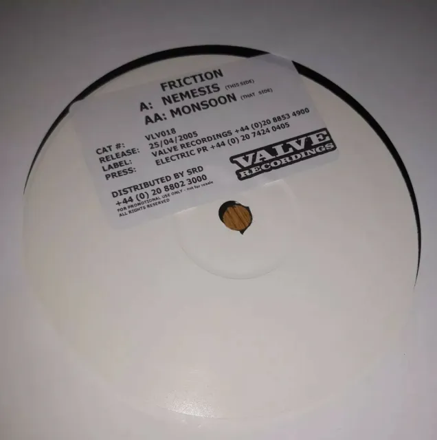 Friction - Nemesis / Monsoon - Valve Recordings Classic Drum & Bass Vinyl 12”