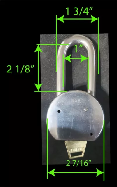 American Lock Series 700 Padlock Long Shackle Lock with 1 Key for rollup gate