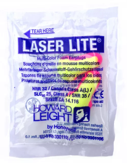 50 Paires De Howard Leight Laser Lite Oreille Prises