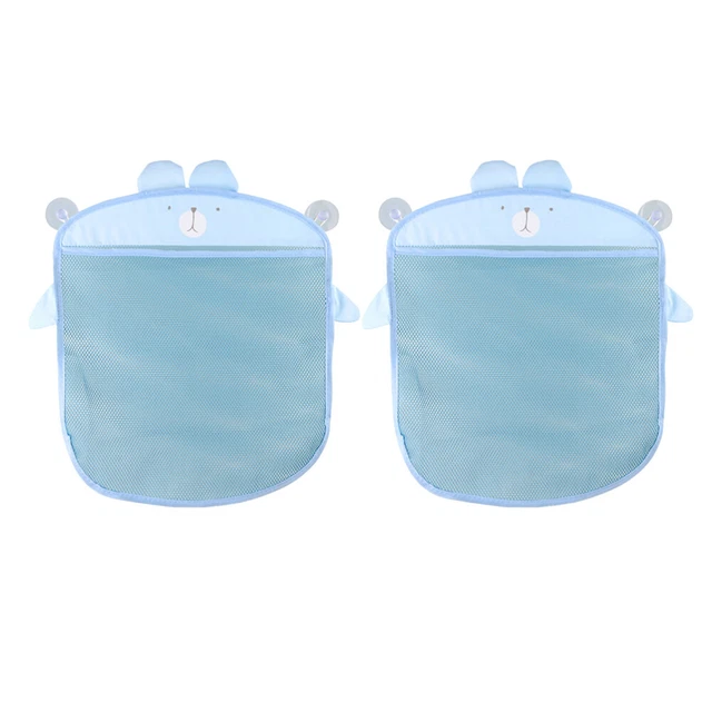 2 piezas de dibujos animados para bebé baño juguetes bolsa de malla juguete de baño almacenamiento bañera tonos tierra