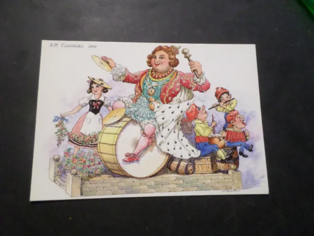 Carnaval De Menton Cp Carte Postale 1962 Char Beglia Repro Postcard