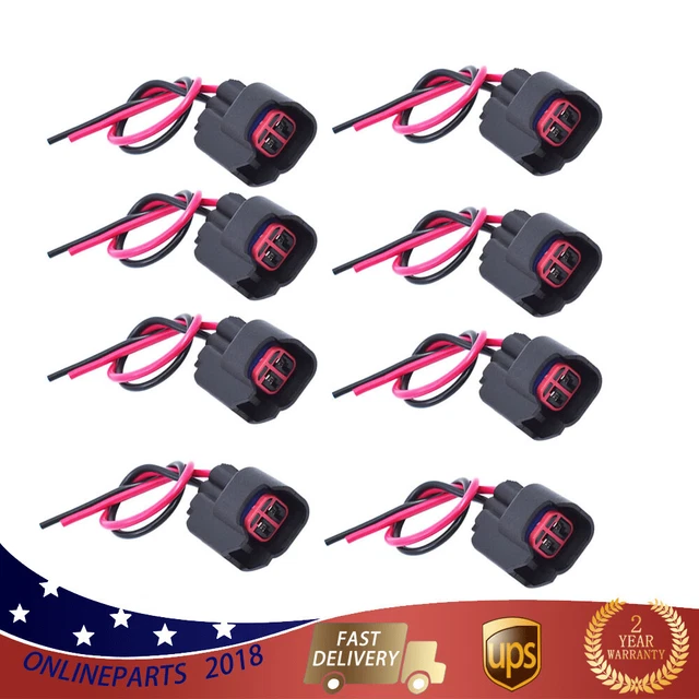 Fuel System Parts 8-Pack Fuel Injector Connectors With Pigtails – EV6 ...