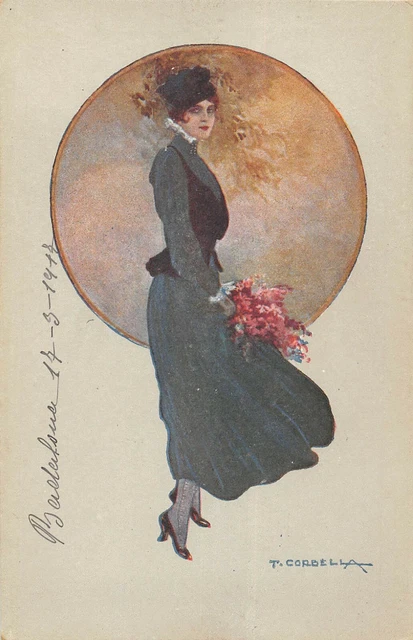 CPA ILLUSTRATEUR SIGNE T.CORBELLA (verso N°127-3