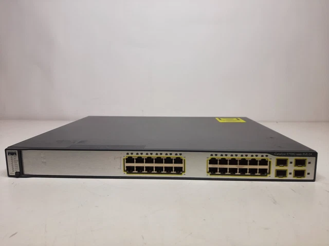 CISCO CATALYST 3750G 24 Port Gigabit Ethernet Switch 370W PoE WS-C3750G ...