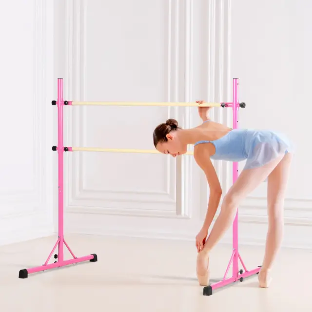 Ballet Barre Yoga Stretch Fitness Dance Bar Pole Freestanding 50