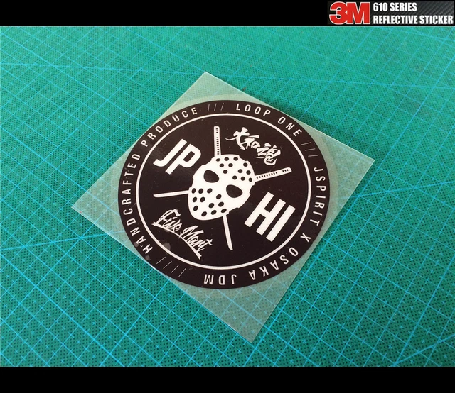 JDM Osaka Reflective Car Sticker - 'Japan Option Check!' Drift Style Vinyl Decal For Window
