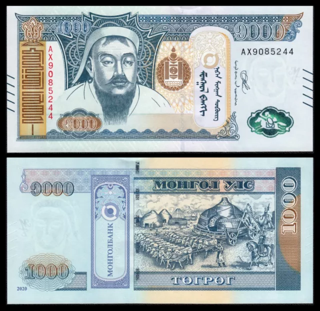 Mongolia  1.000 Tögrög  2020  Pick 67f   SC = UNC