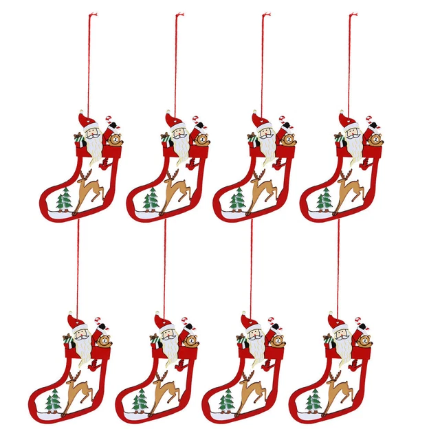 8 Pcs Weihnachtsbaum Weihnachtsschmuck Heimdekorationen Strumpf