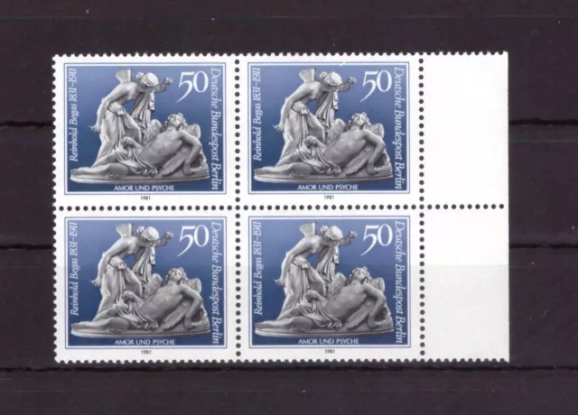 Berlin Mi. Nr. 647 Viererblock mit Seitenrand rechts, postfrisch
