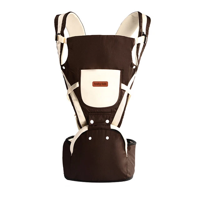 Portabebés ergonómicos (café) con correas de prevención multiuso portátiles BABY LAB-2134