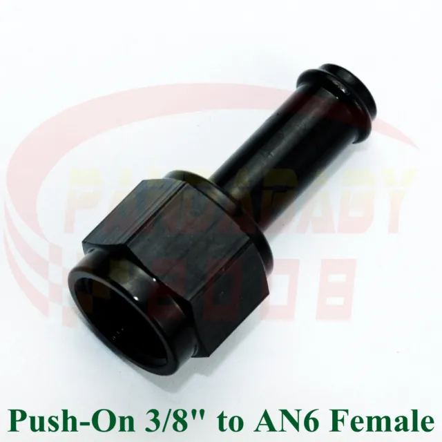 10mm Push On Quick Connect Adapter Hose End Female -6 06 6AN AN6 to 3/8" Fitting