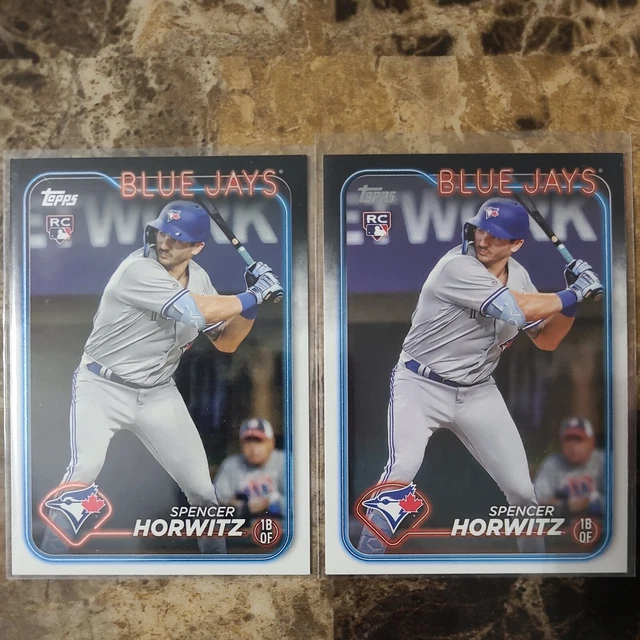 (2) 2024 TOPPS Series 1 Spencer Horwitz Rookies 172 (RC) Toronto