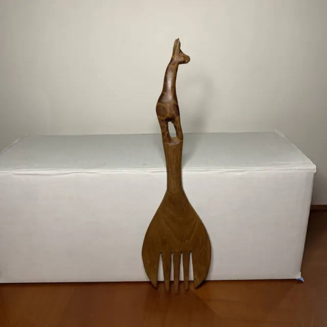 Wooden - Flat Giraffe Fork Utensil 8” Made in Kenya