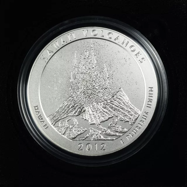 2012-P 25C 5oz ATB Silver Hawaii Volcanoes America the Beautiful National Parks