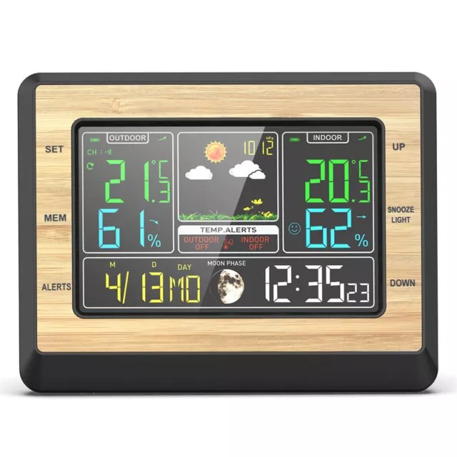 Wittime 2076 Weather Station Wireless Indoor Outdoor Thermometer Hygro