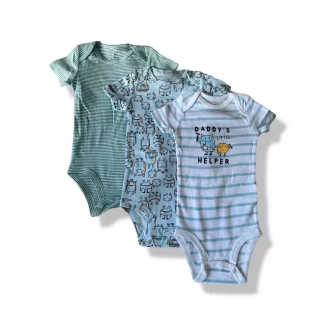 Baby/Toddler- Boys - 3 Pack Baby Grows Vests Set - UK Seller -  12-18 months