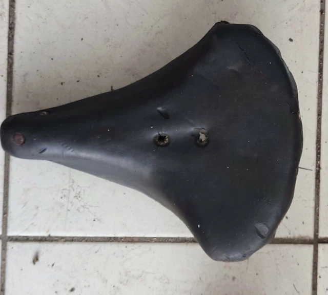 SELLE VÉLO ANCIENNE / VINTAGE FRANÇAISE CUIR - CLUB N° 29a RARE