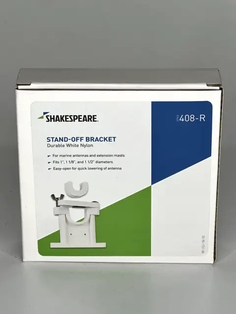 Shakespeare 408-R Stand-Off Bracket | Durable White Nylon - NEW