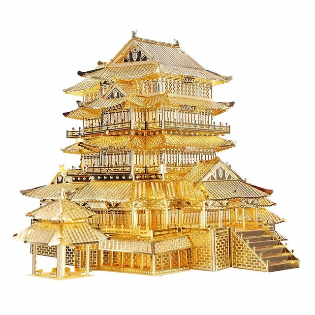 Piececool Tengwang Pavilion HP067G Higly Detailed Metal Model Kit , No Glue, 106 7