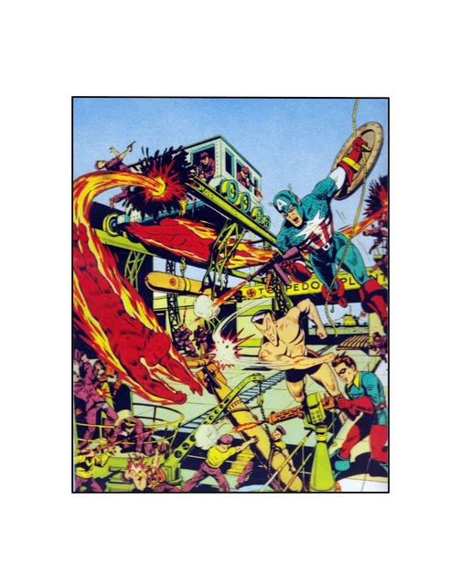 Captain America Sub-Mariner Human Torch Timely Marvel Golden Age Comic Sericel