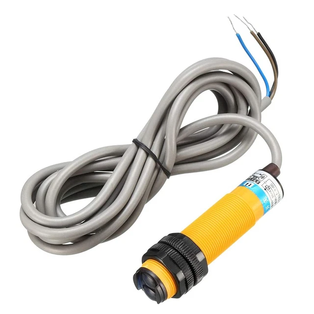 uxcell E3F-R2NK Retroreflective Optical Sensor Switch with Reflector Panel DC