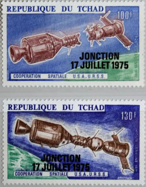 CHAD TSCHAD 1975 722-23 Apollo Sojus Soyuz JUNCTION ovp ÜD Raumfahrt Space MNH