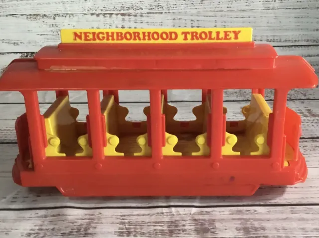 Rare Vintage Mr Rogers Neighborhood Trolley Ideal Toy Co. 1977 Trolly BELL WORKS