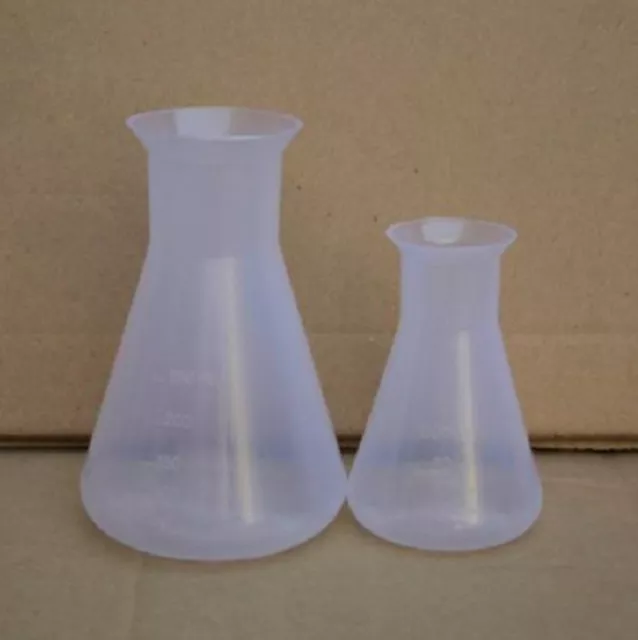 100/250/500ML PP Conical Erlenmeyer Flask Bell Mouth Lab Teaching Experiment