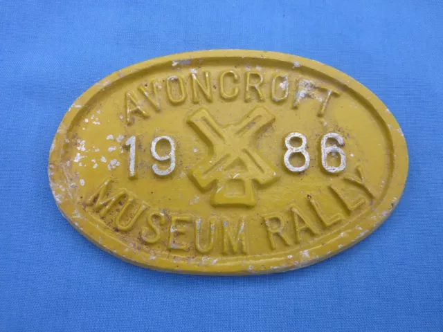 Vintage Alloy Metal Avoncroft Museum Rally 1986 Bike Car Not Brass