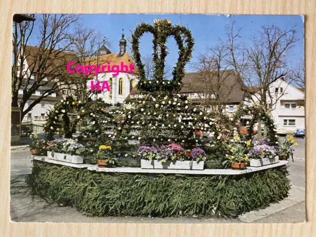 N111 Alte AK Ansichtskarte Fränkische Schweiz Heiligenstadt Osterbrunnen 1980