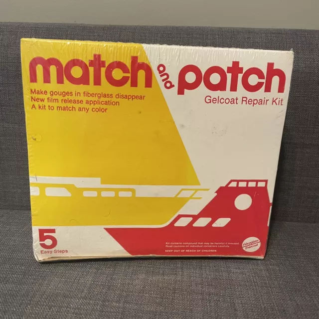 Vintage NOS Evercoat Marine Match N' Patch Gelcoat Repair Kit *Prop