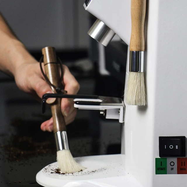 Tête De Brassage Café Brosse Nettoyage Avec Poignée Déflecteur - Outil Antidérapant Résistant Chaleur