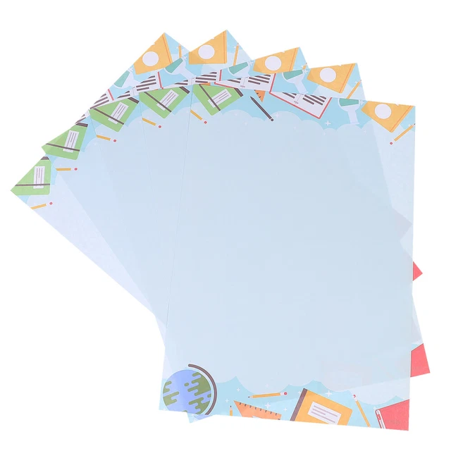 50 Pcs Papier Briefkopf Kindergarten Student Vintage-Briefpapier