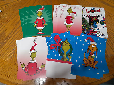 19 Dr Suess Christmas Cards by Hallmark Image Arts Vintage w/envlps