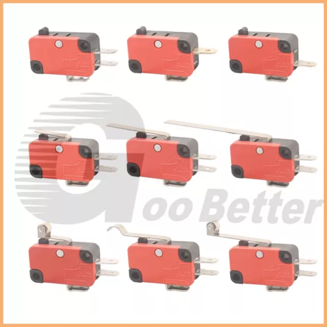 Microswitch Limit Switch Long Curved Roller Lever Snap Action Micro Limit Switch