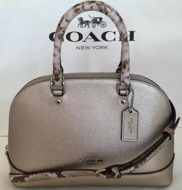 Coach mini 2025 sierra satchel platinum