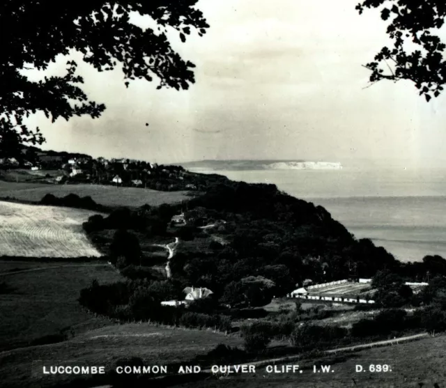 RPPC Luccombe Common & Culver Cliff Isle of Wight vintage history holiday #30