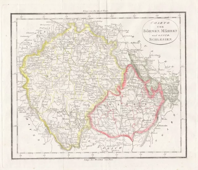 Böhimen Schlesien Polska Polen Poland Bohemia Silesia map Karte 1820 280758