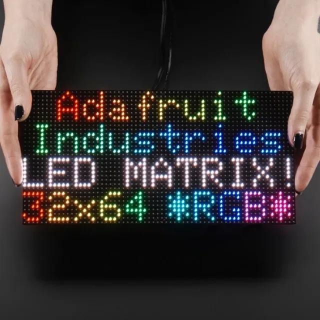 Adafruit 64x32 RGB LED Matrix Panneau, 2048 Clair Rgb-Leds, 4mm