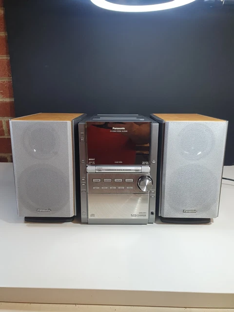 PANASONIC SA-PM28 5 CD Changer Compact Micro Hifi Tape Deck AM/FM Radio ...