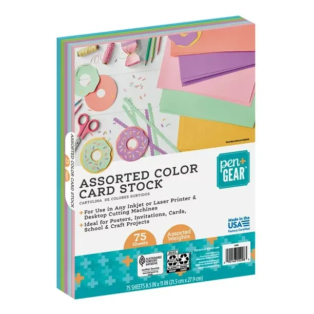 Springhill Digital Index Color Card Stock, Green, 8.5 x 11 - 250 count