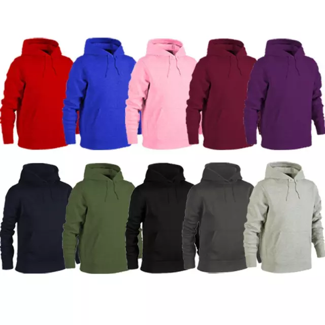 Unisex Heavy Blend Plain Hoody Mens Womens Hooded Sweatshirt Hoodie Top