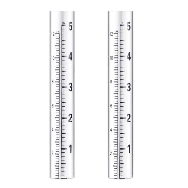 Rain Meter Garden Glass Replacement Rain Gauge Tubes 2Pcs-SC