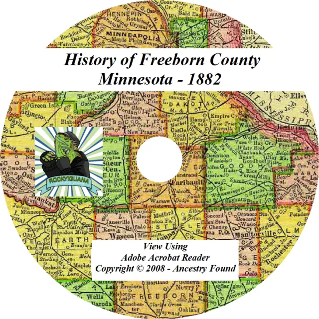 1882 History & Genealogy FREEBORN County Minnesota MN