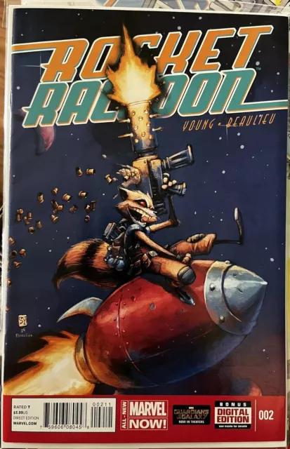 Rocket Raccoon #2 Marvel 2014 NM Skottie Young Cover Guardians of the Galaxy
