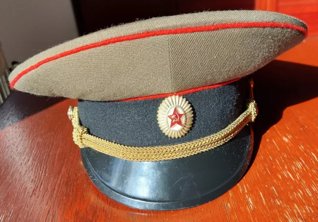 UdSSR Rote Armee Russland Offizier Schirmmütze Original