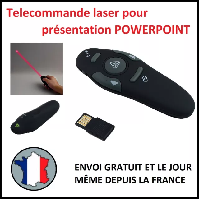 Télécommande Vbestlife Sans Fil Présentation PowerPoint Pointeur Laser  Clicker sans fil Pen télécommande de PPT à 2,4 GHz