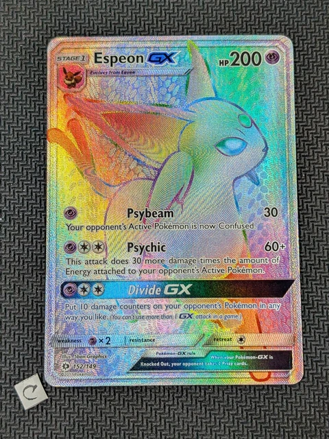 ESPEON GX 152/149 - Sun Moon Base Set Rainbow Secret Pokemon TCG MP $39 ...