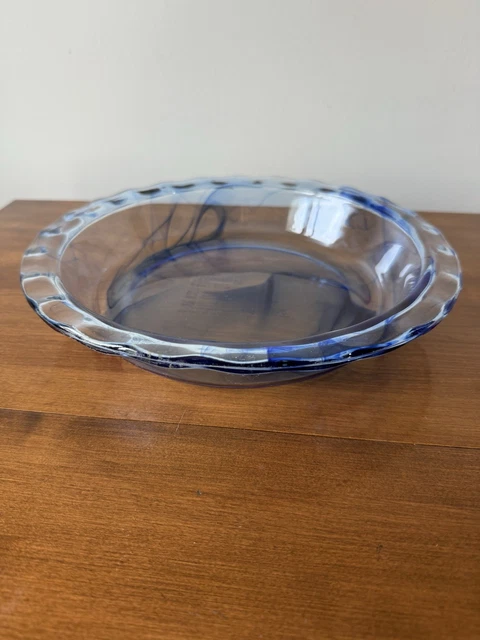 PYREX INCH Deep Dish Pie Plate Watercolor Collection Blue