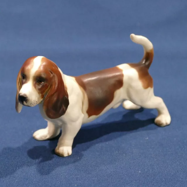 Vintage Napco Ceramic Japan Basset Hound Dog M3118/m Figurine Standing 5" Long